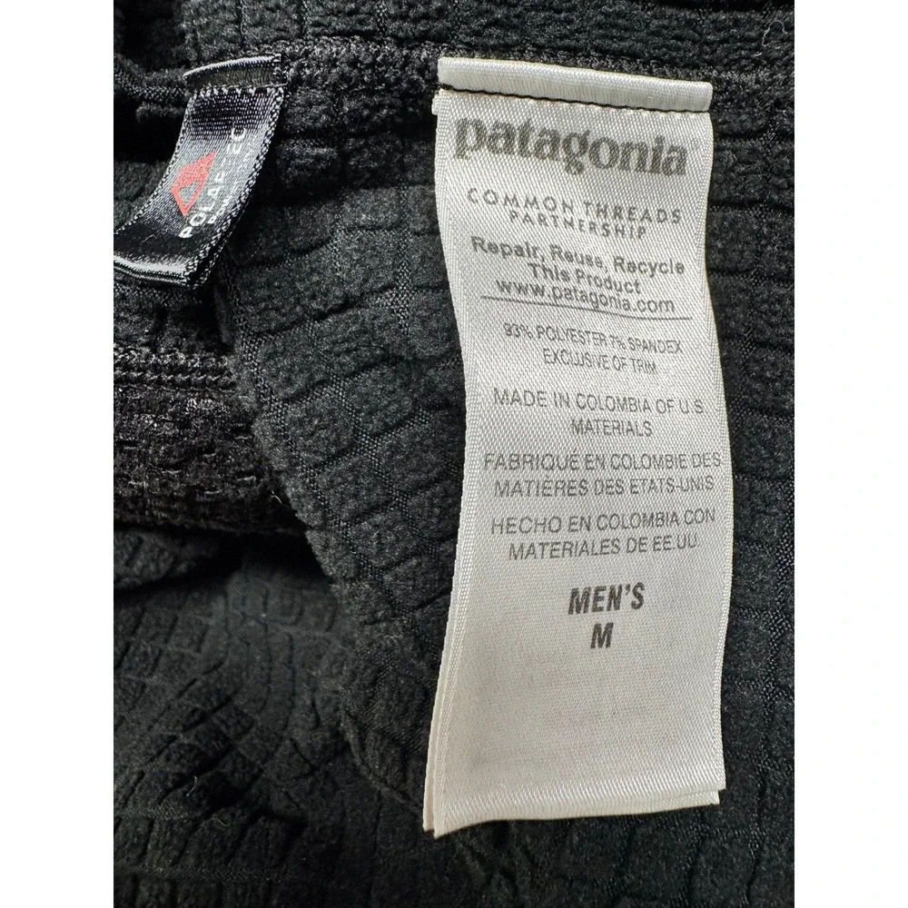 Patagonia R1 Full Zip Jacket Mens Medium Black Polartec Fleece